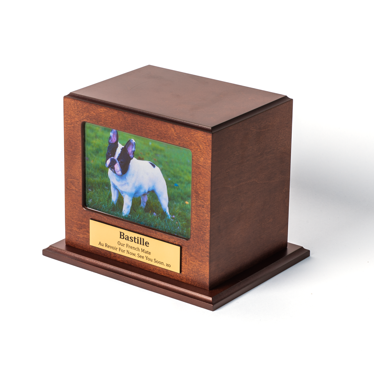 Mahogany Finish Photo Box | Edenhills Pet Cremation