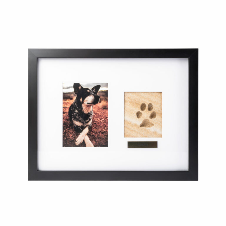 lasting-impressions-frame-with-stone-paw-print-edenhills-pet-cremation